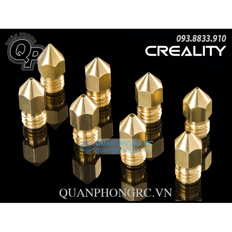 Đầu Đùn Nhựa Creality Máy In 3D 1.75mm - 0.4mm Brass Printer Nozzle (1 Cái)