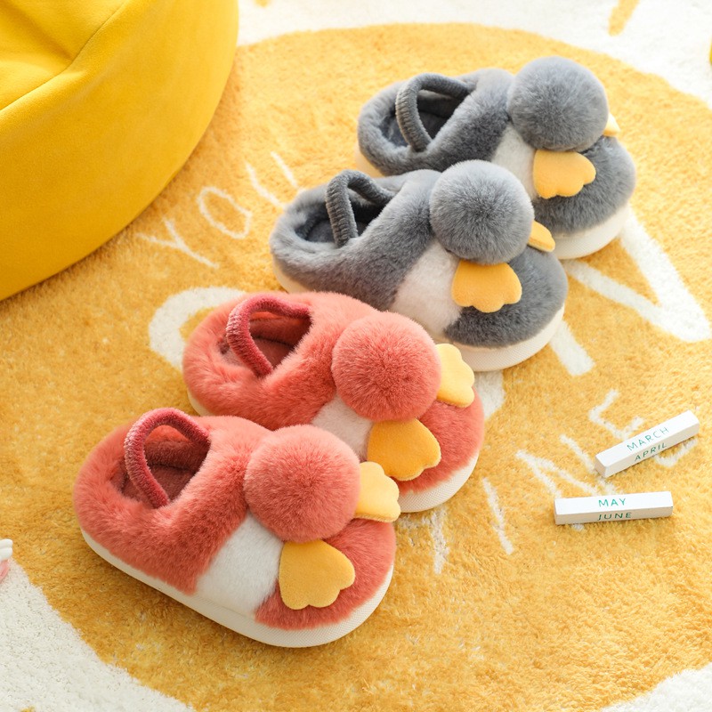 Dép Bông Đi Trong Nhà Cho Bé Yêu Hình Gà Con Đáng Yêu Từ 1-3 Tuổi Nhà Bạn Có Quai Sau