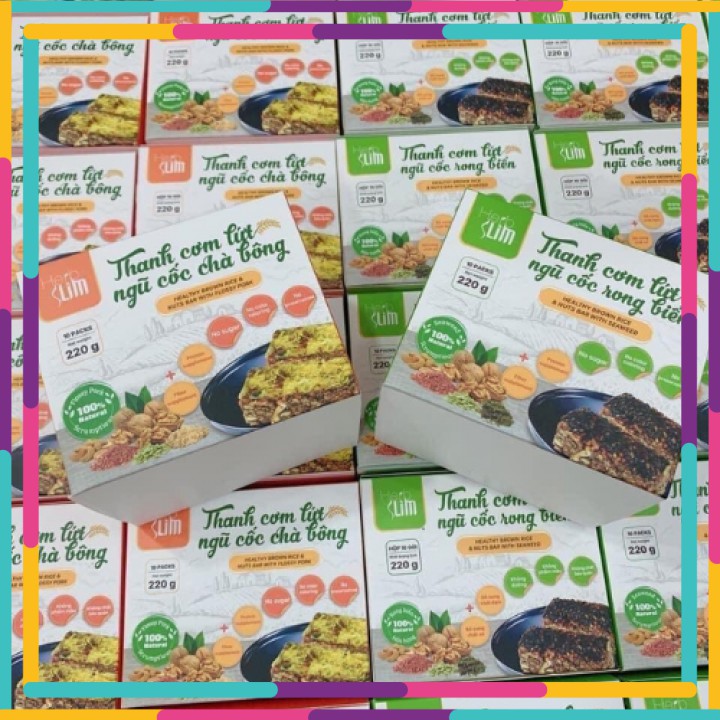 Thanh Cơm Gạo Lứt Ngũ Cốc Chà Bông , Ngũ Cốc Rong Biển Herbslim TRẤN THÀNH , Thơm Ngon Bổ Dưỡng , Hỗ Trợ Giảm Cân [Auth]
