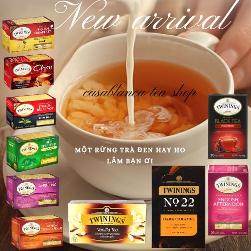 Trà đen Twinings đủ vị bá tước, trà Chai, darjeeling, lady grey, english breakfast