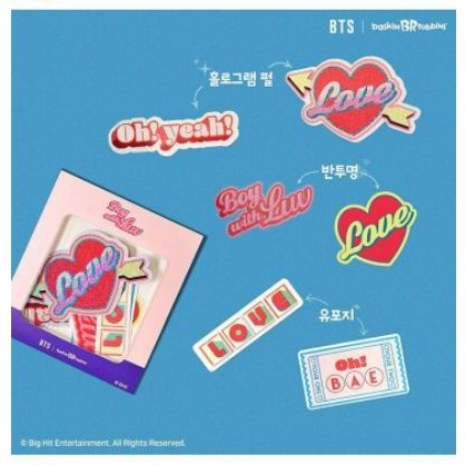 Miếng Dán Trang Trí Hình Nhóm Nhạc Bts Baskin Robbins