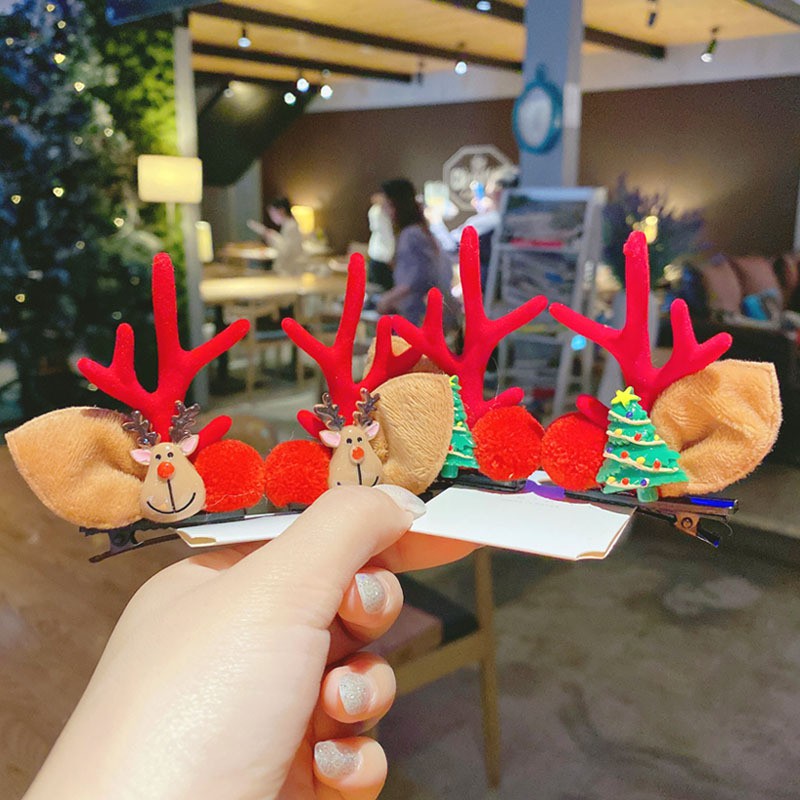 Set cặp tóc chủ đề noel cho bé BST Giáng sinh an lành