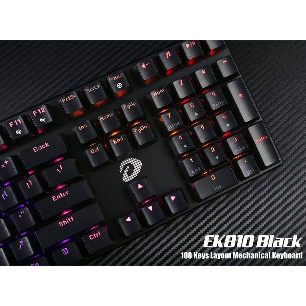 Bàn phím cơ Gaming DAREU EK810 - Glorious Queen/ Black (MULTI-LED, Blue/ Brown/ Red D switch)