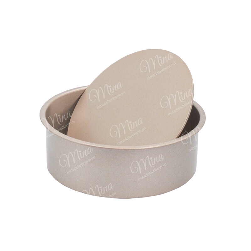 Khuôn Tròn Chống Dính đế rời màu Vàng nhiều size