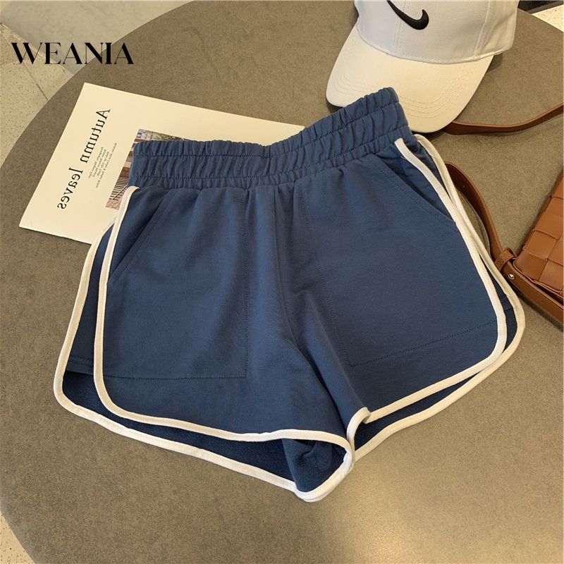 Quần Sọt Lưng Thun Hoạ Tiết Kẻ Sọc Thiết Kế Dáng Rộng Thoải Mái