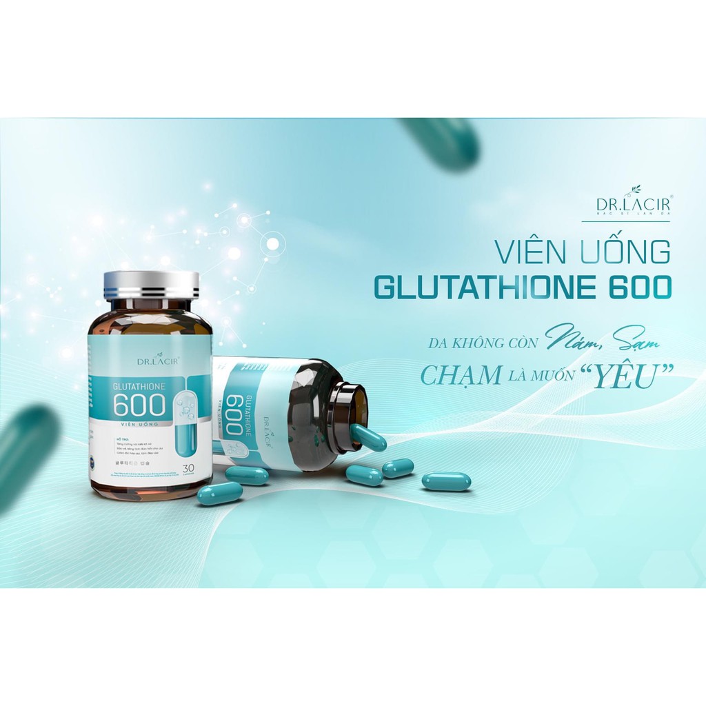 [siêu rẻ] VIÊN Dr Lacir UỐNG TRẮNG DA NGỪA NÁM GLUTATHIONE 600 | Thế Giới Skin Care