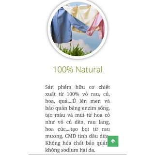 Nước giặt Minh Hồng sinh học hữu cơ cho em bé, mùi bạc hà, an toàn, 100% rau củ tự nhiên