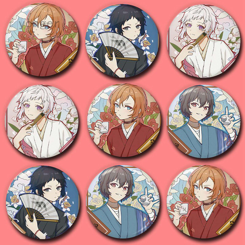 Ghim Cài Áo Phong Cách Anime Nakahara Nakaya Nakajima Atsushi Dazai Osamuu