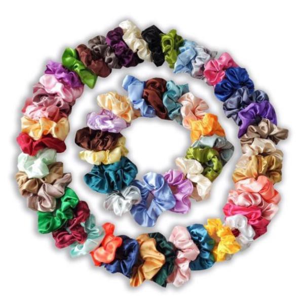 ( giá sỉ ) Dây buộc tóc scrunchies phi bóng lụa mềm