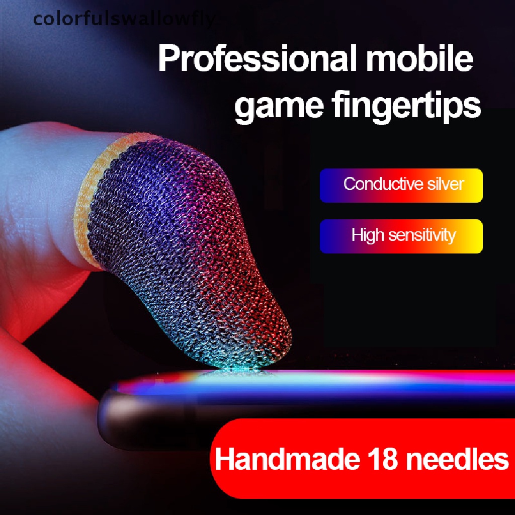 Set 2 Găng Tay Chống Mồ Hôi Nhiều Màu Sắc Dùng Để Chơi Game Trên Điện Thoại
