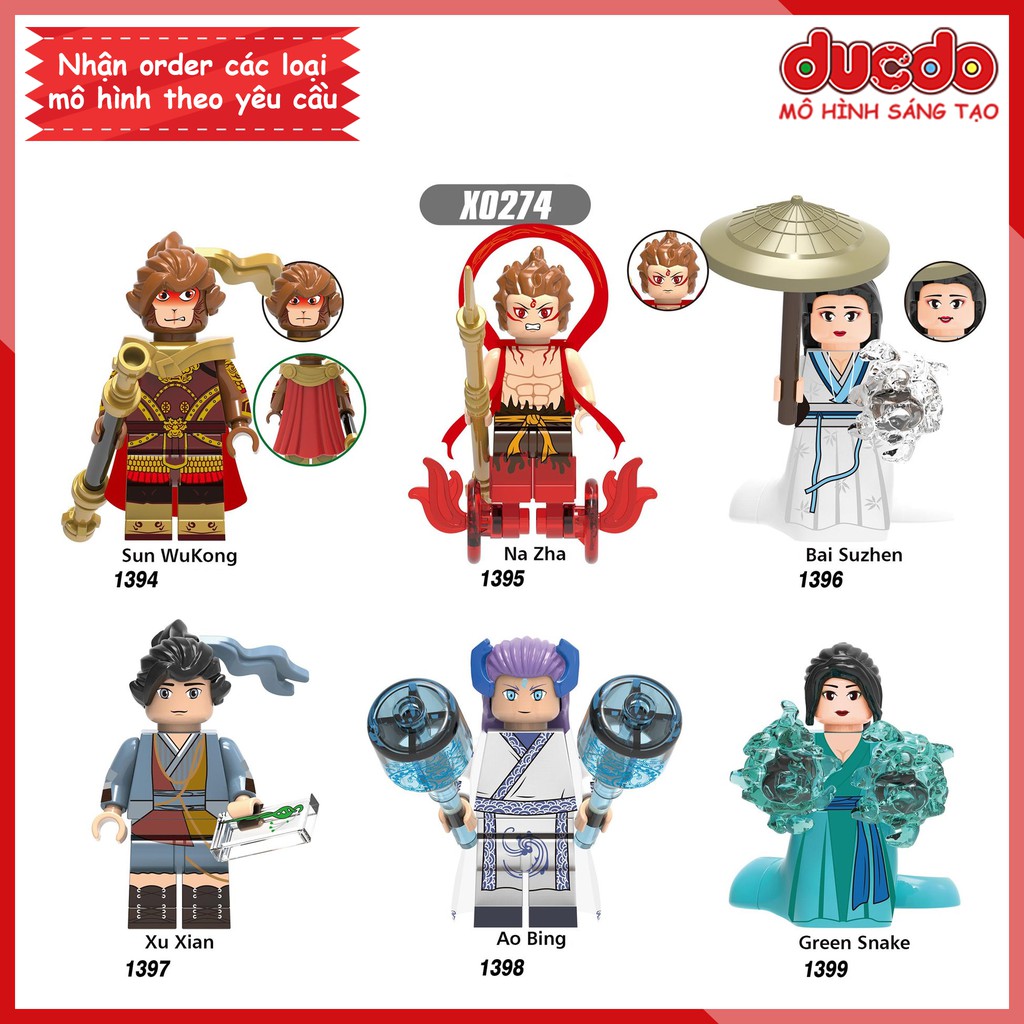 Minifigures các nhân vật trong Tây Du Ký tuyệt đẹp - Đồ Chơi Lắp Ghép Xếp Hình Mini Mô hình XINH X0274