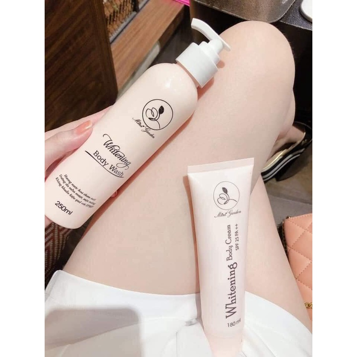 Kem body men bia Minigarden 180ml SPF25 PA++ giúp dưỡng trắng, chống nắng, makeup body, không bết rít