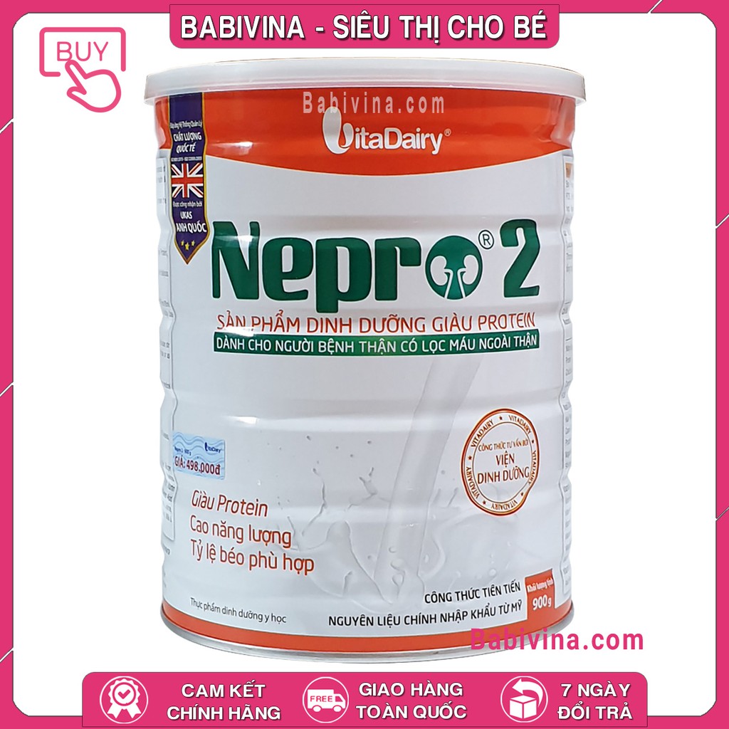 [CHÍNH HÃNG] Sữa Bột Nepro 2 900g | Dinh Dưỡng Cho Người Chạy Thận | Date Mới Nhất, Giá Tốt Nhất | Babivina