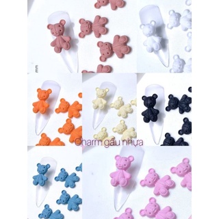 Charm gấu nhựa nail trang trí móng