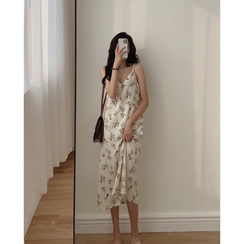 [Ảnh thật/Sẵn]Váy hoa voan lụa 2 dây Hàn quốc siêu xinh/Đầm hoa 2 dây ulzzang | BigBuy360 - bigbuy360.vn