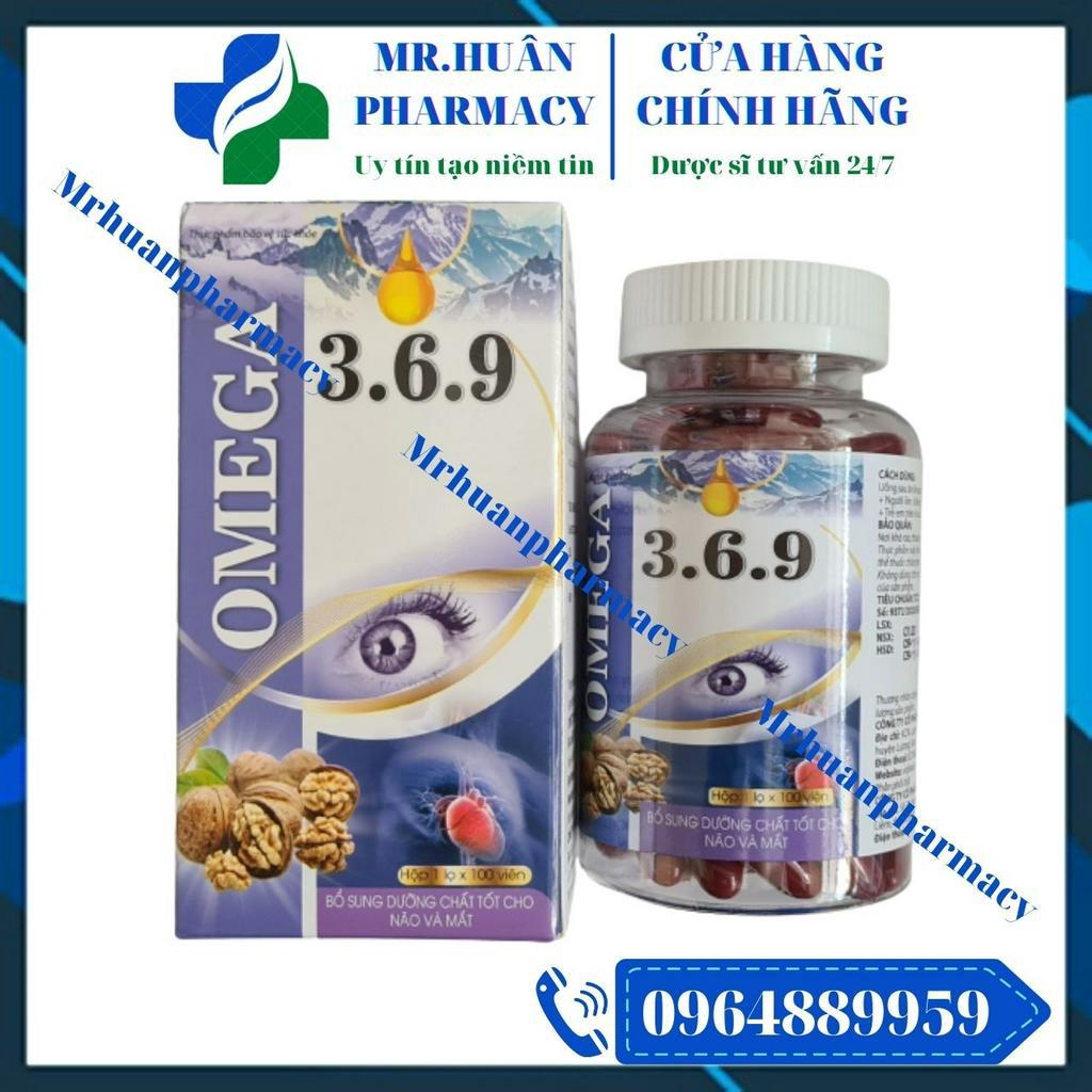 Omega 369 (Hộp 100 viên) - Bổ sung dưỡng chất tốt cho não và mắt, hỗ trợ làm giảm mỏi mắt, khô mắt