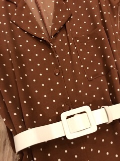 Jumssuit chấm nâu