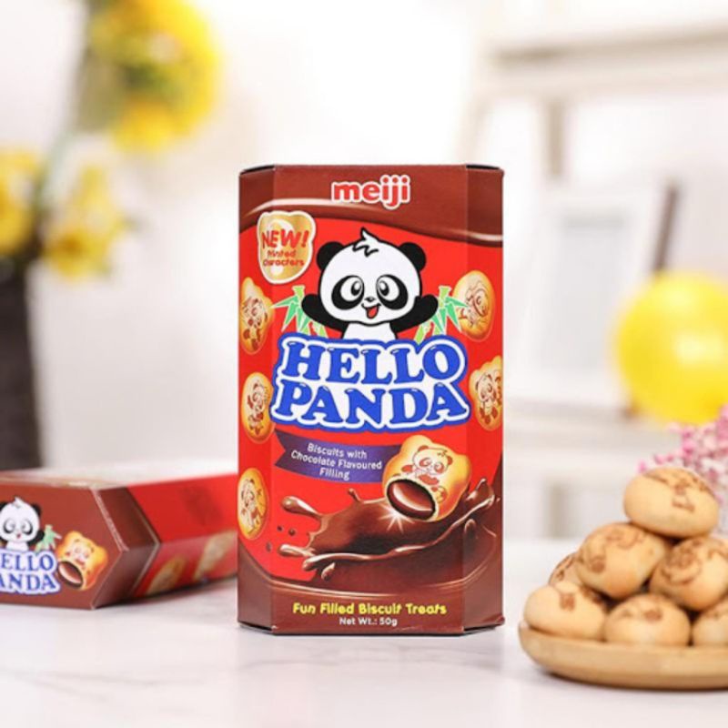 [Hộp 50g] Bánh Gấu Hello Panda Nhân Kem Meiji Nhật Bản