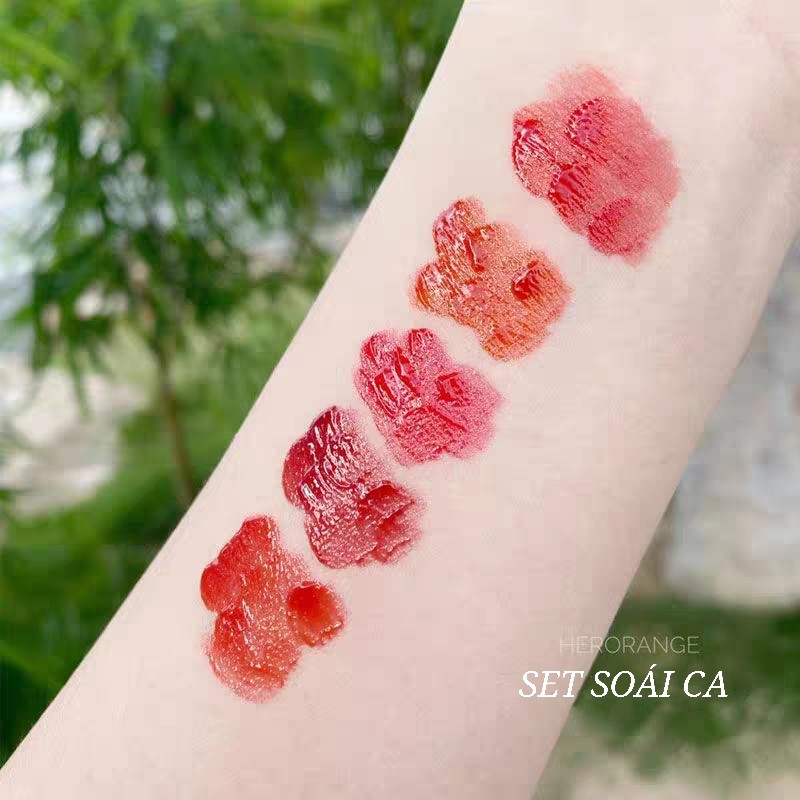 Set 5 son kem Herorange Soái ca soái tỷ son kem bóng velvet HERO16 | Thế Giới Skin Care