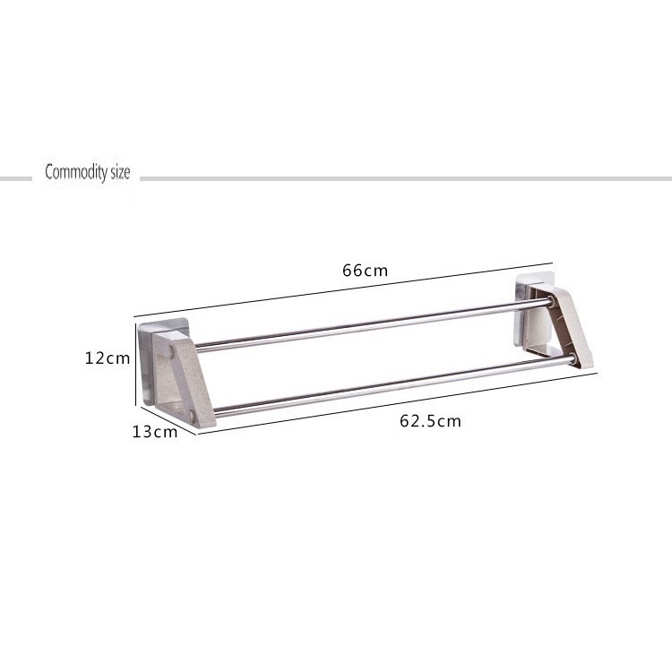 Giá Treo Khăn 2 Tầng Cho Nhà Tắm - Nhà Bếp Chịu Lực Không Cần Khoan Tường Mẫu Mới.