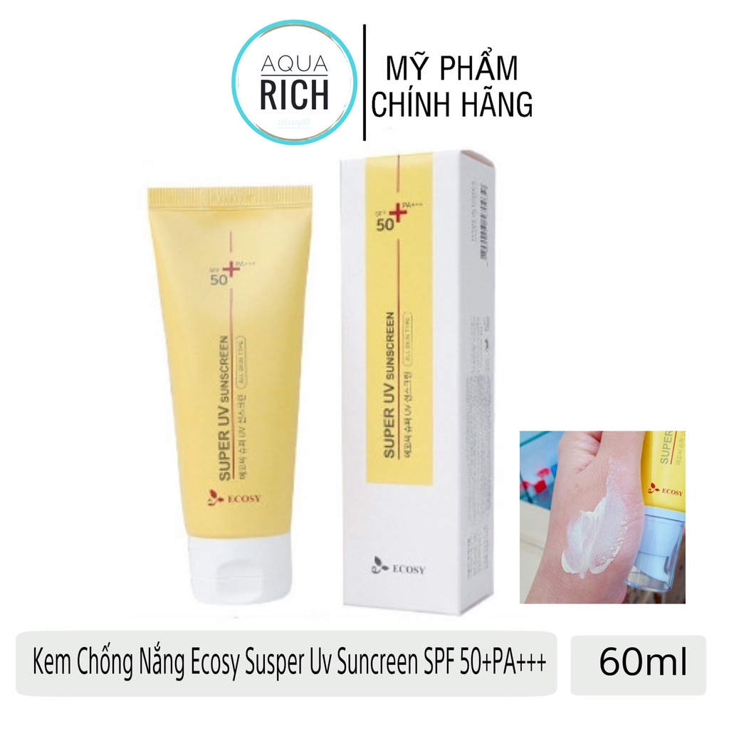 Kem Chống Nắng ECOSY Super Uv Sunscreen SPF 50+ PA+++ 60ML