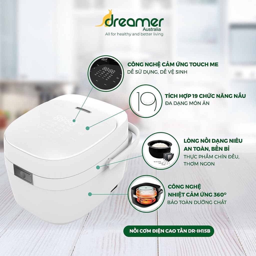 Nồi Cơm Điện Cao Tần Dreamer DR - IH15W - Chính Hãng Bảo Hành 12 Tháng