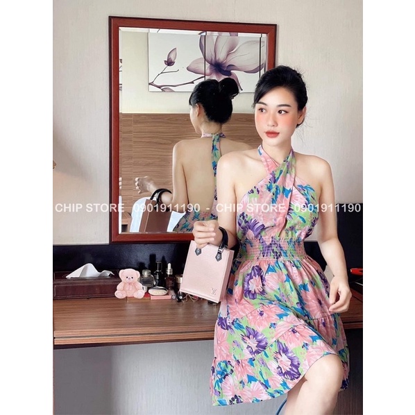 VÁY YẾM HỞ LƯNG ZARA XUẤT DƯ XỊN HOA NHÍ SIÊU XINH (ảnh thật)
