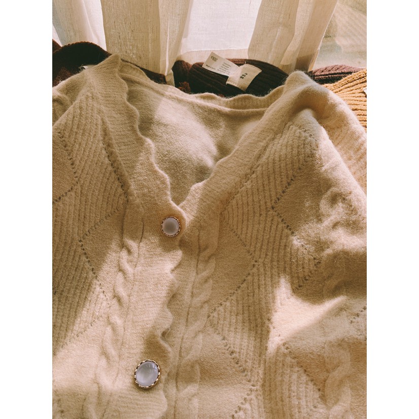 𝗺𝗶𝗲 𝘀𝘁𝘂𝗱𝗶𝗼 - HÀNG CÓ SẴN Cardigan len lượn sóng