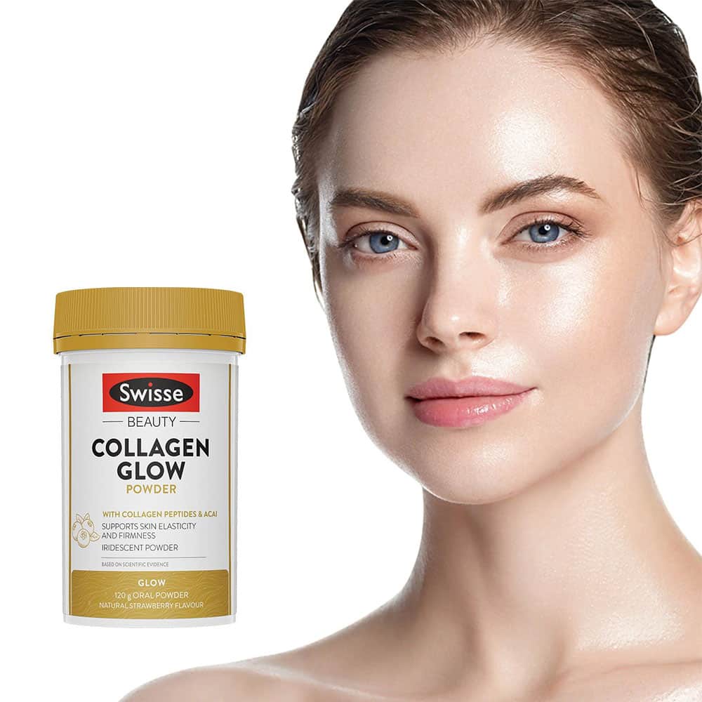 Bột đẹp da Swisse beauty collagen glow/ renew/ balance powder 120g đẹp da, căng bóng/ giảm stress/ hỗ trợ tiêu hóa
