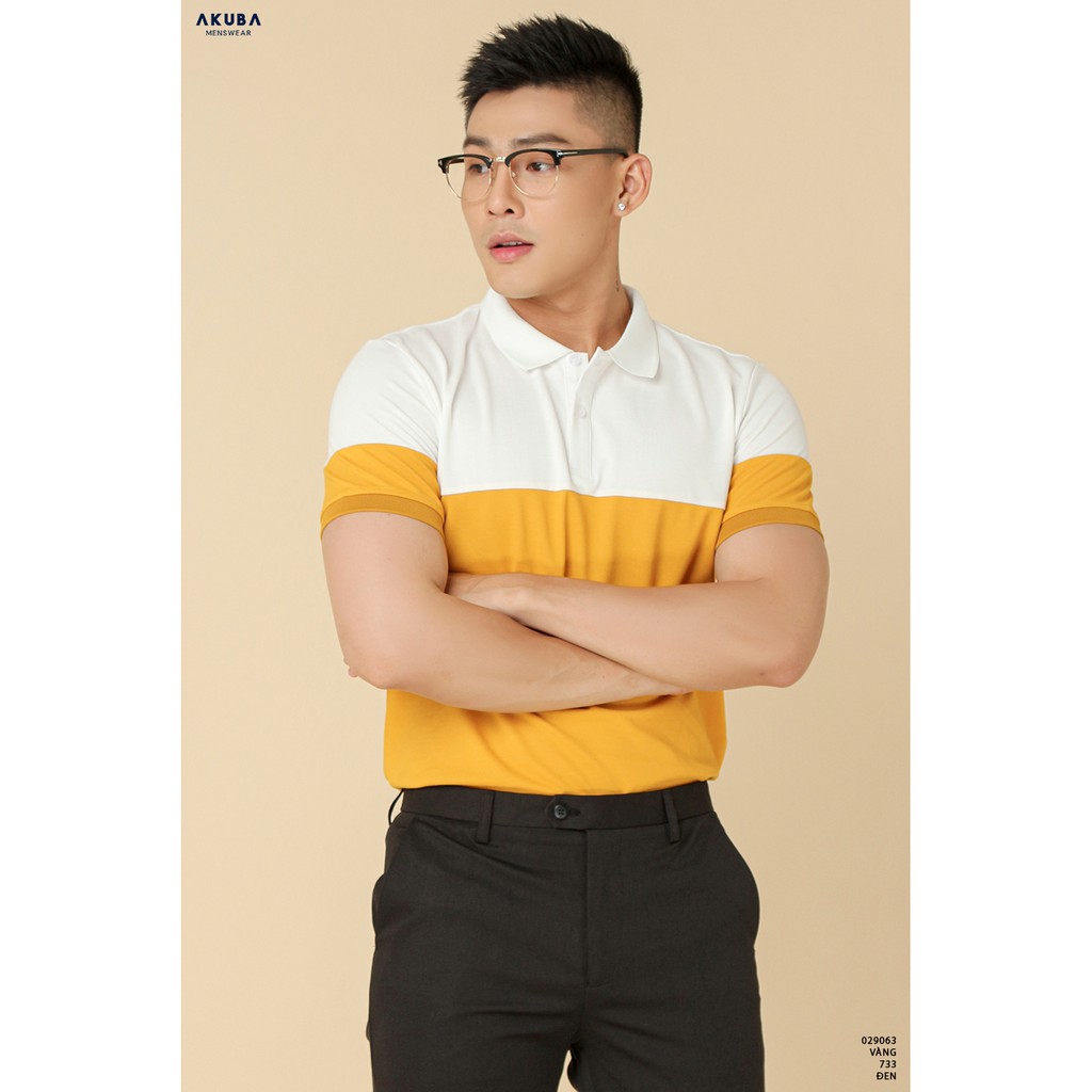 [Mã FASHIONMALLT4 giảm 15% tối đa 30K đơn 150k] Áo thun cổ polo AKUBA 029063