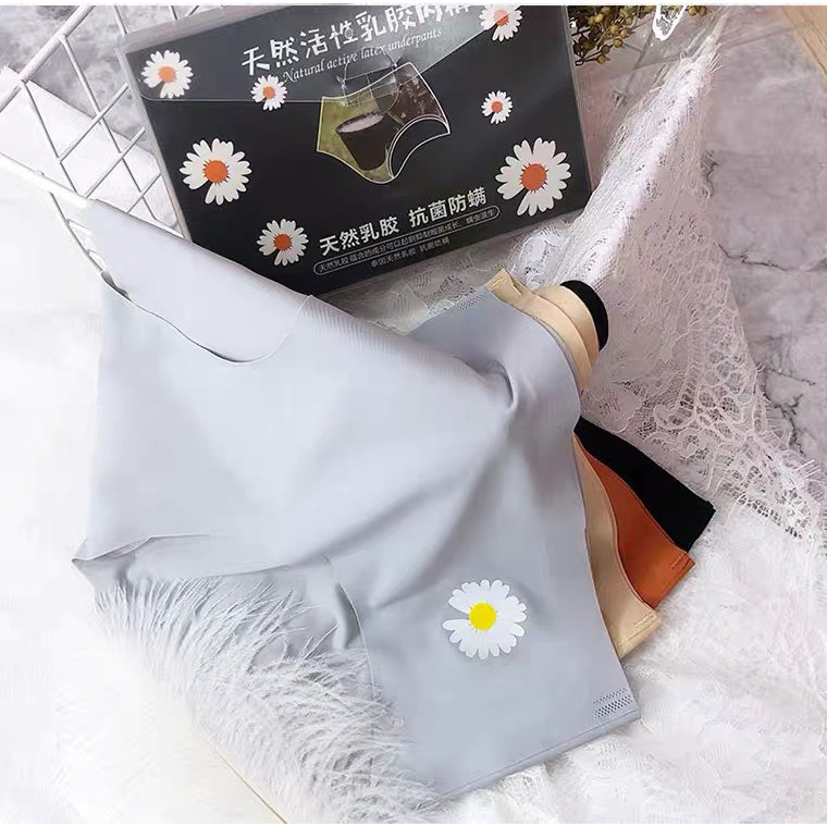 Quần lót nữ đúc su cotton thun lạnh HOA CÚC không viền dễ thương QL03 | BigBuy360 - bigbuy360.vn