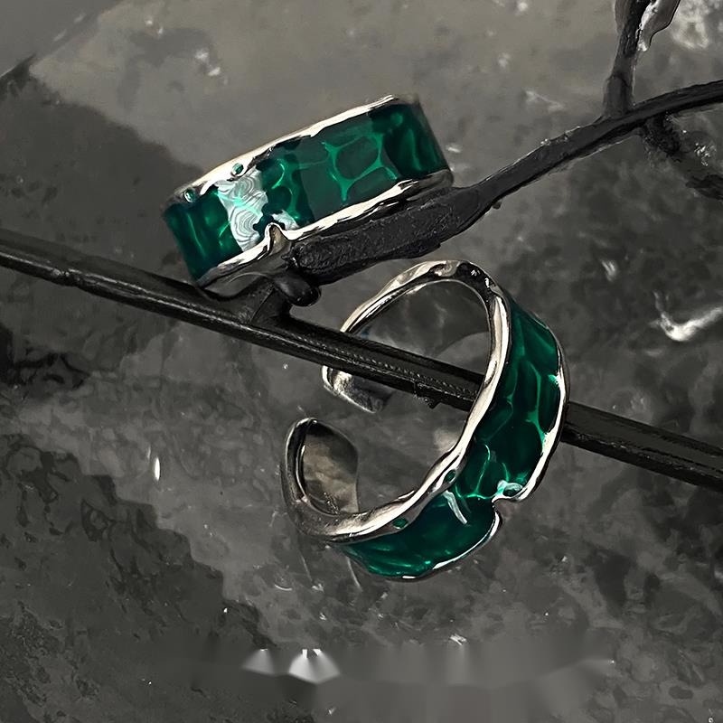 Nhẫn Hở Phong Cách hip-hop retro Cá Tính