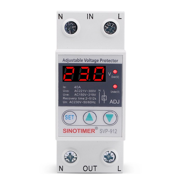 Aptomat CB bảo vệ mất dây trung tính - quá áp thấp áp 40A-63A-80A có thể điều chỉnh điện áp và thời gian bảo vệ