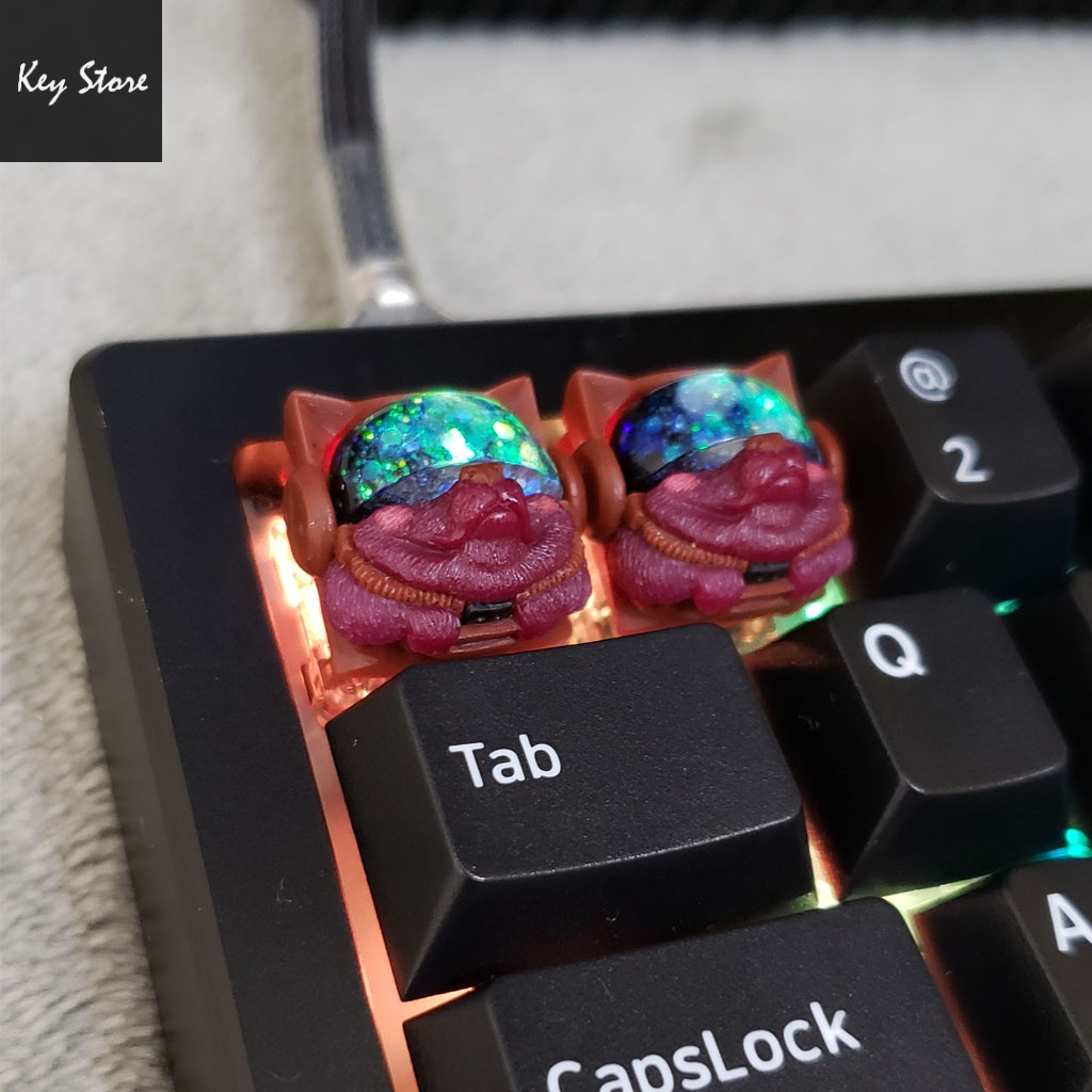 Nút bàn phím cơ artisan keycap sirius màu nâu hồng