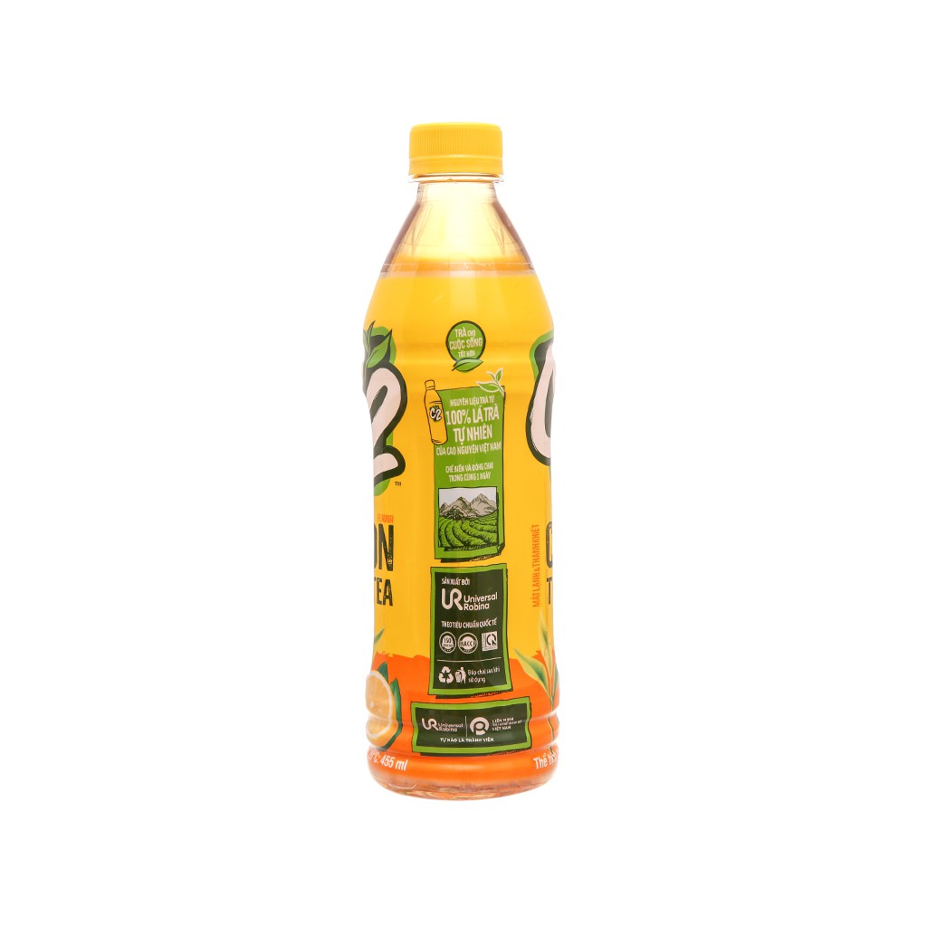 Lốc 6 chai Trà xanh C2 vị Chanh 455ml