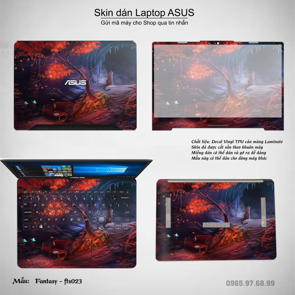 Skin dán Laptop Asus in hình Fantasy _nhiều mẫu 4 (inbox mã máy cho Shop)