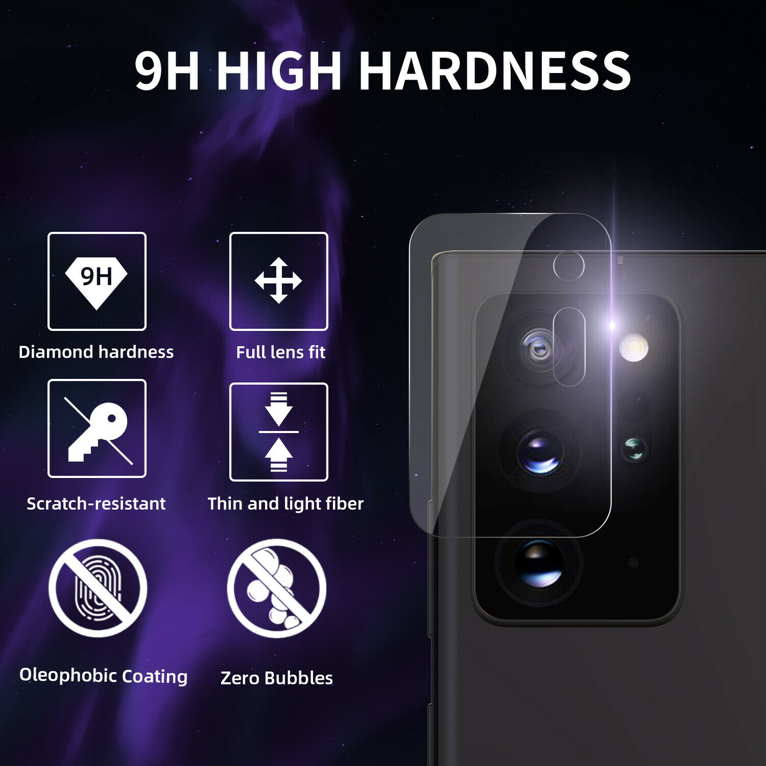 Kính cường lực bảo vệ camera cho điện thoại For  Samsung Galaxy Note 20 Ultra S10 Plus / Samsung Note20 Note 10