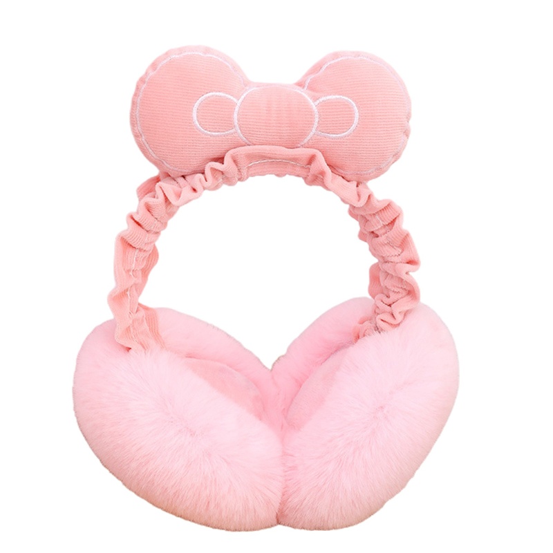 Chụp Tai Giữ Ấm Mùa Đông Kiểu Công Chúa Đính Nơ Dễ Thương Cho Bé Gái