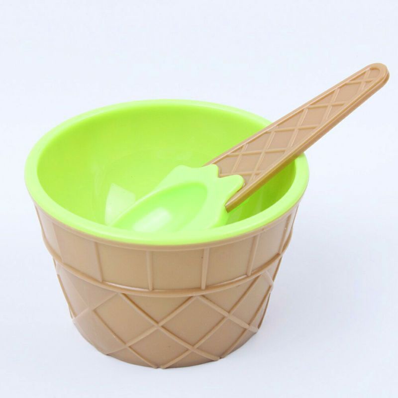 Bộ chén và muỗng hình que kem cho bé