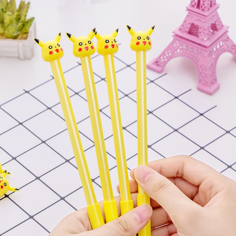 Bút Bi Viết PIKACHU Siêu Dễ Thương - Bút Bi Nước Văn Phòng Mực Đen