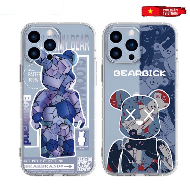 Ốp lưng iphone 6, 6s plus, 7 8 Plus, X, XS, XR, XSMAX, 11, 12, 13 PROMAX TRONG SUỐT BEARBRICH PKVN