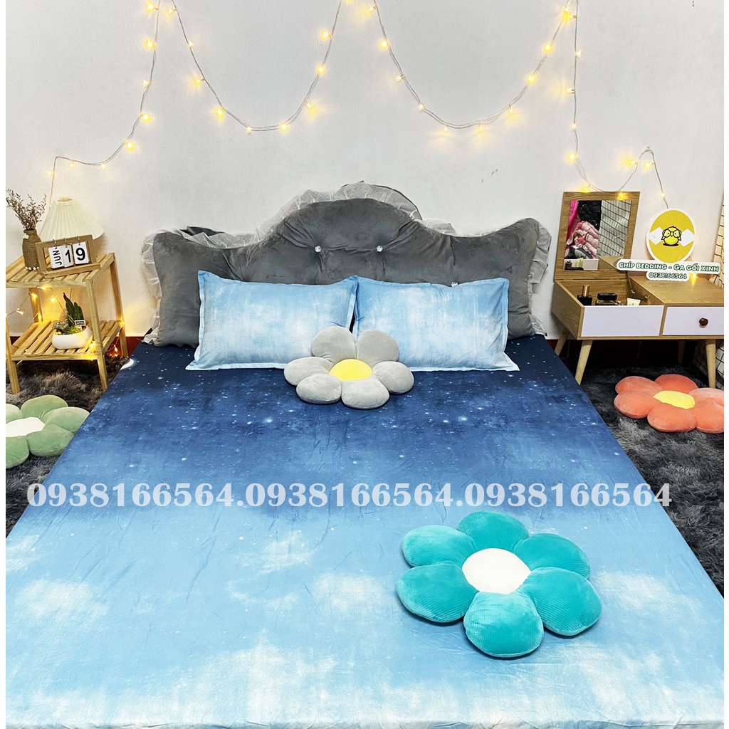 TRỌN BỘ COTTON POLY 5 MÓN CHĂN PHAO DÀY DẶN HÀNG VN TRỜI ĐÊM - ĐỦ KÍCH THƯỚC