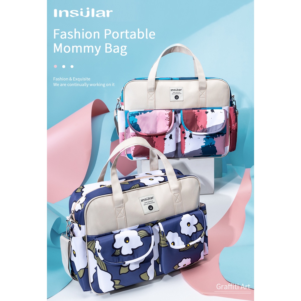 Insular Túi Xách Đeo Vai Đựng Tã Em Bé Cho Phụ Nữ Mang Thai