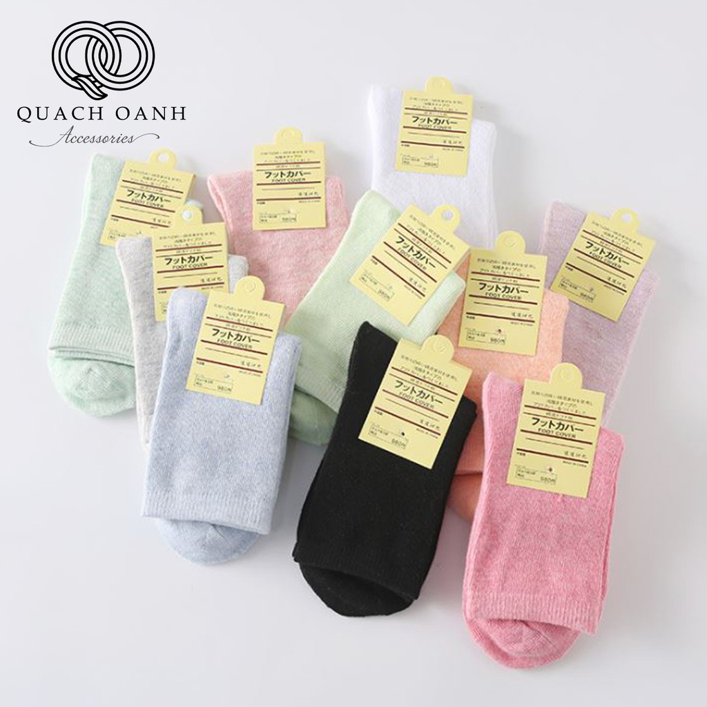 Tất vớ trơn cổ cao nhiều màu kiểu dáng trẻ trung - TT20