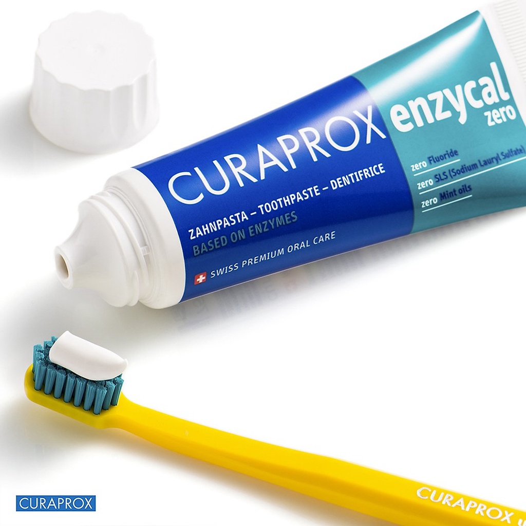 Kem đánh răng Curaprox Enzycal Zero ngừa sâu răng 75ml