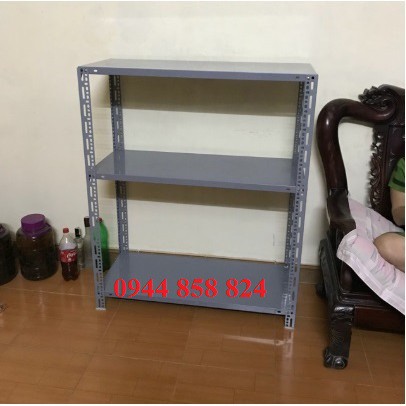 Kệ sắt v lỗ Cao 1m x rộng 0.4m x dài 1m, 3 tầng