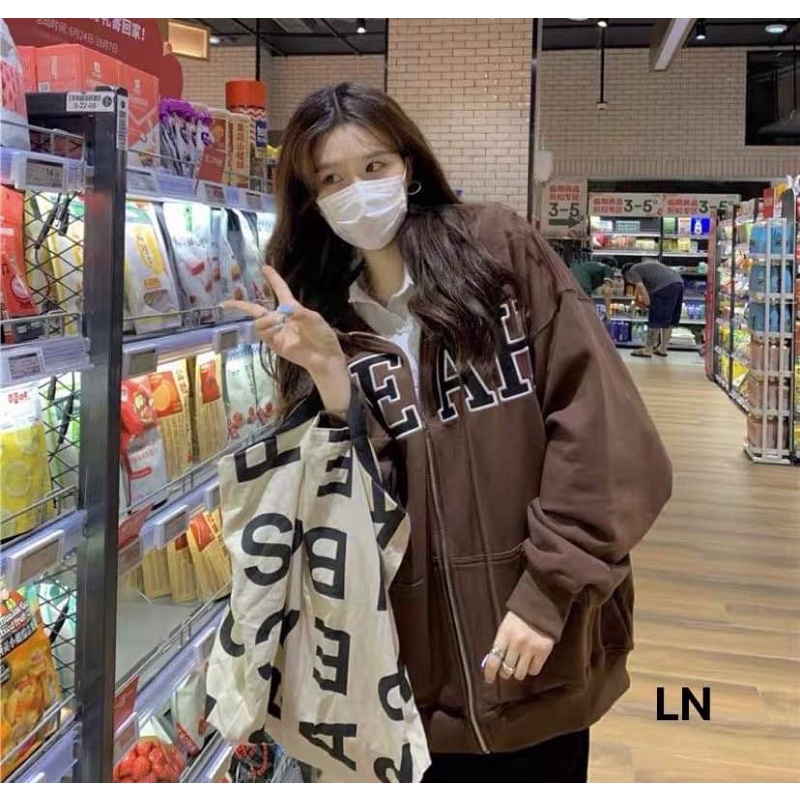 Áo khoác nỉ YEAH mũ 2 lớp TH6