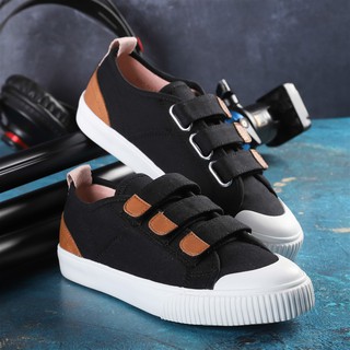 Giày Sneaker Vải Nữ DINCOX E01 Quai Dán Nữ Tính Black thumbnail