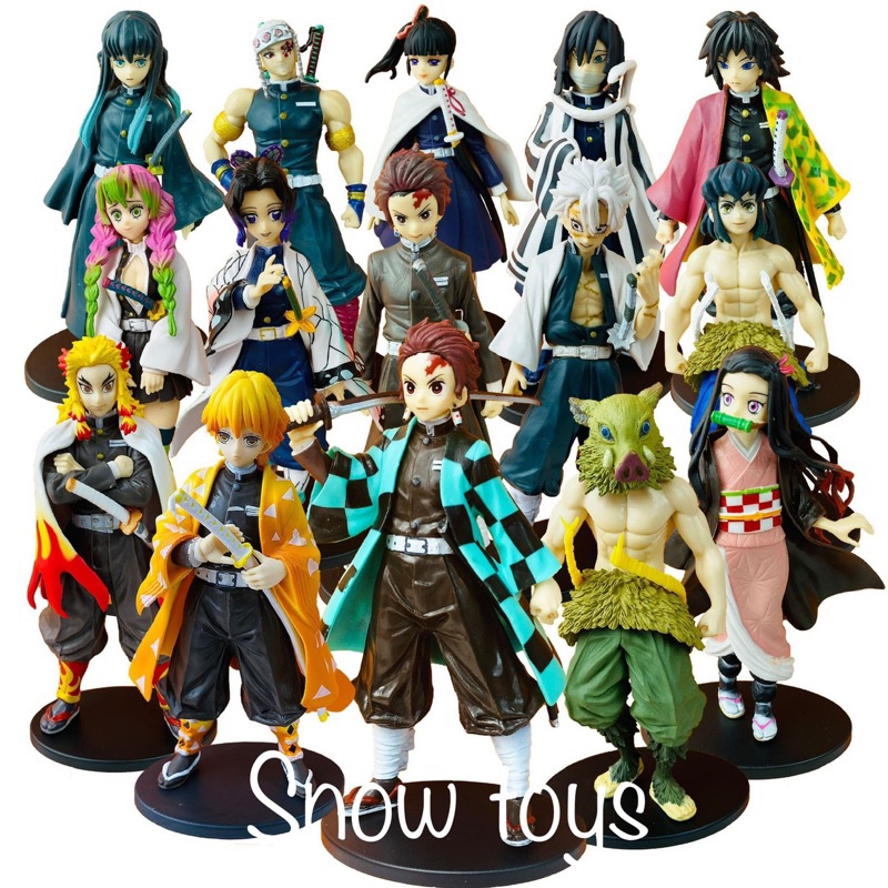 Mô hình Kimetsu No Yaiba - mô hình thanh gươm diệt quỷ Tanjirou Nezuko Zenitsu Inosuke Giyuu Shinobu akaza enmu muzan