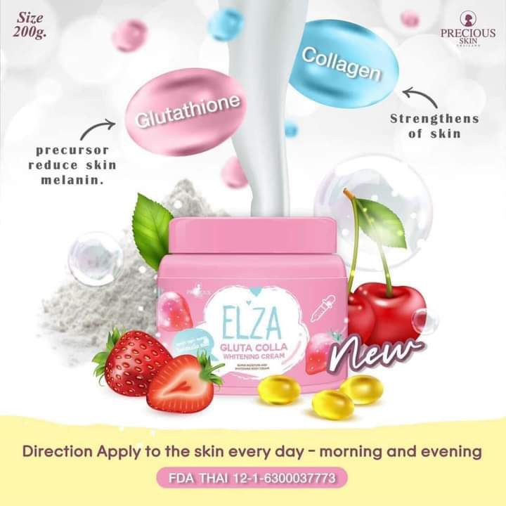 Kem body dưỡng trắng ELZA Gluta Colla Whitening Cream